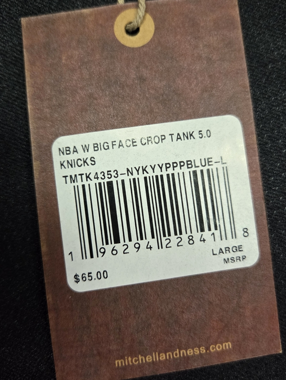 New York Knicks Mitchell & Ness Womens Big Face Crop Top Size L NEW!! - Picture 5 of 6